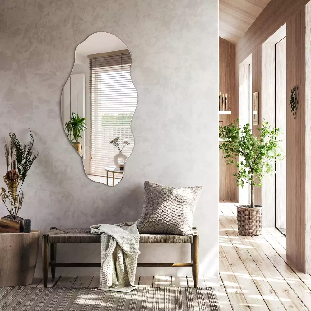 Asymetricke zrcadlo originální dekorace na zeď