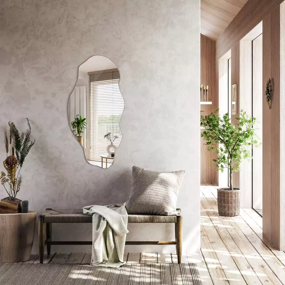 Asymetricke zrcadlo originální dekorace na zeď