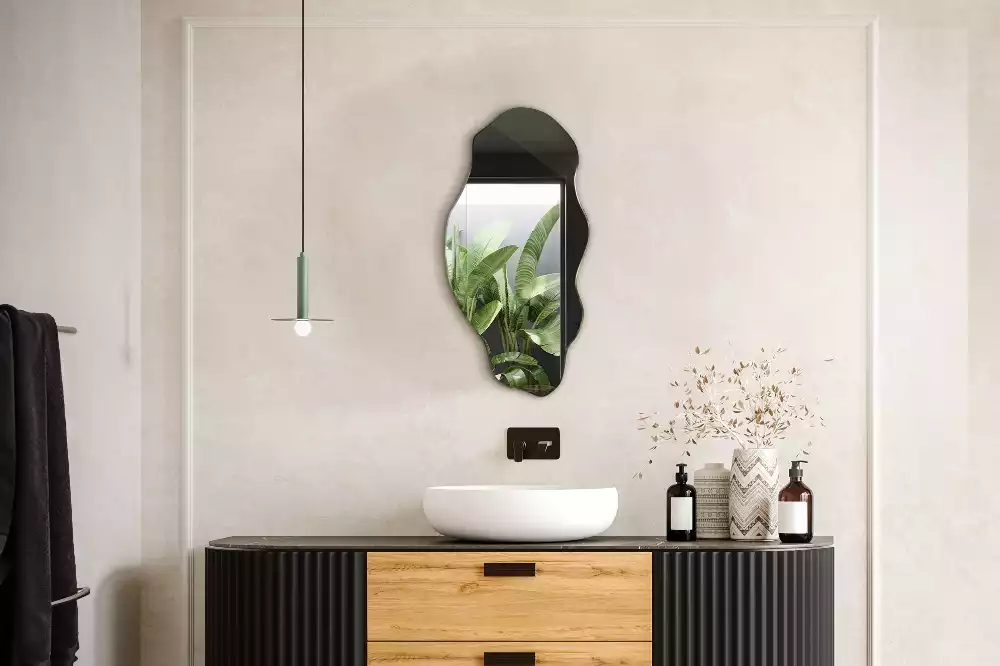 Asymetricke zrcadlo originální dekorace na zeď