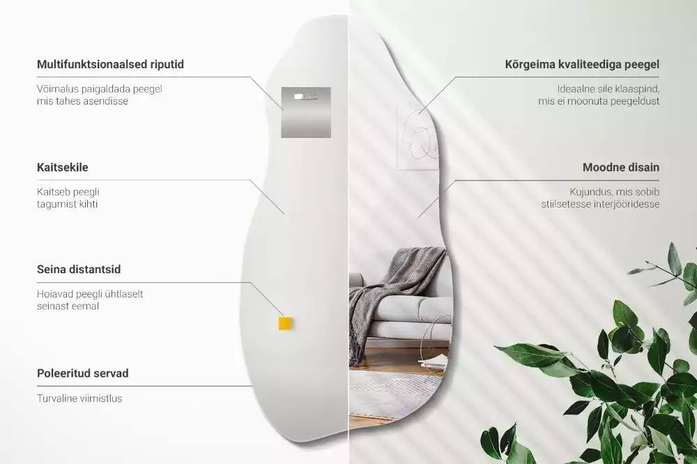 Atypické zrcadlo visící skvrna