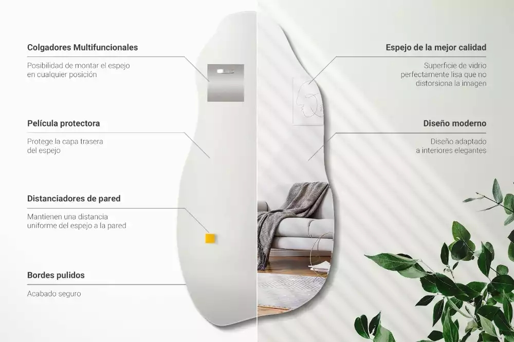 Atypické zrcadlo visící skvrna