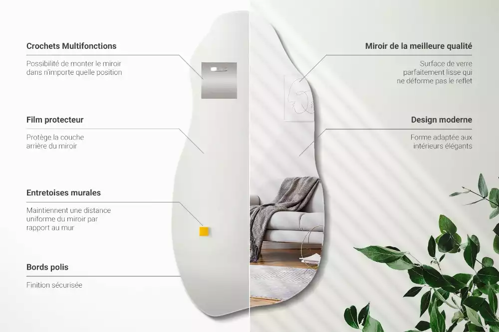 Atypické zrcadlo visící skvrna