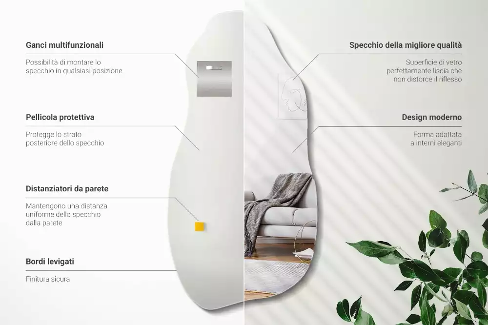 Atypické zrcadlo visící skvrna