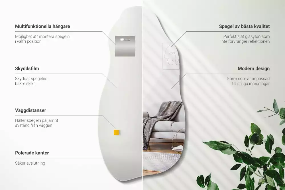 Atypické zrcadlo visící skvrna