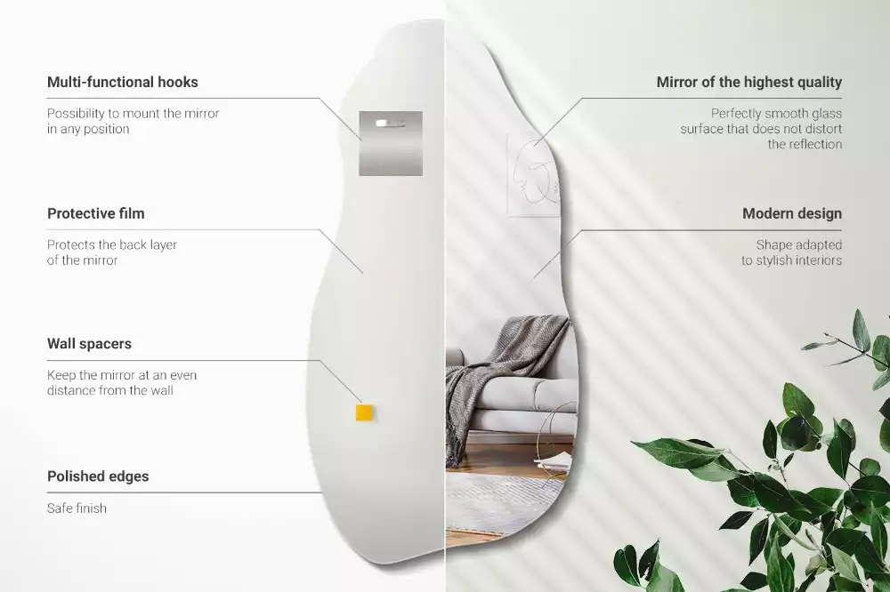 Atypické zrcadlo visící skvrna