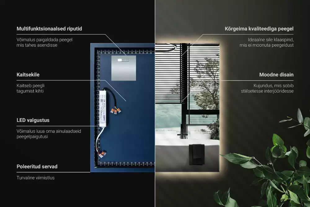 Zrcadlo s led osvětlením náměstí