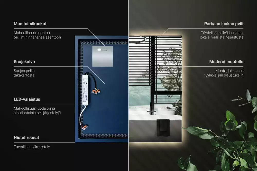 Zrcadlo s led osvětlením náměstí