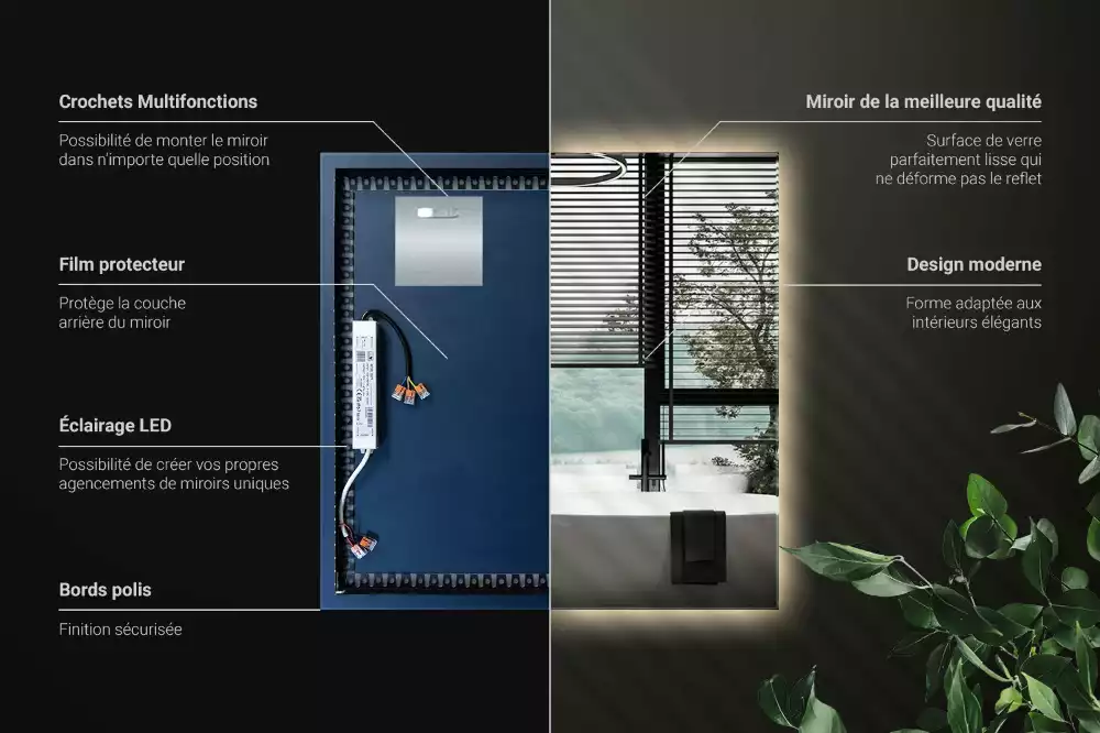 Zrcadlo s led osvětlením náměstí