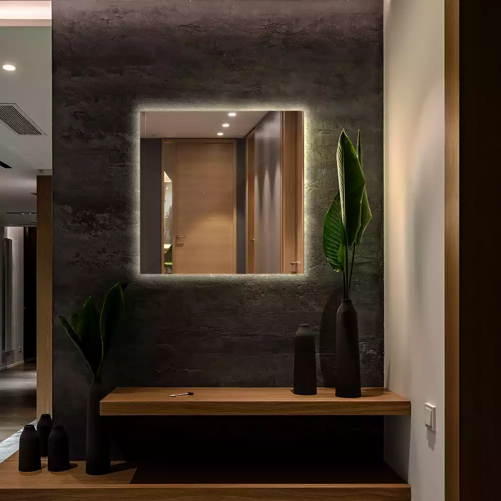 Zrcadlo s led osvětlením náměstí