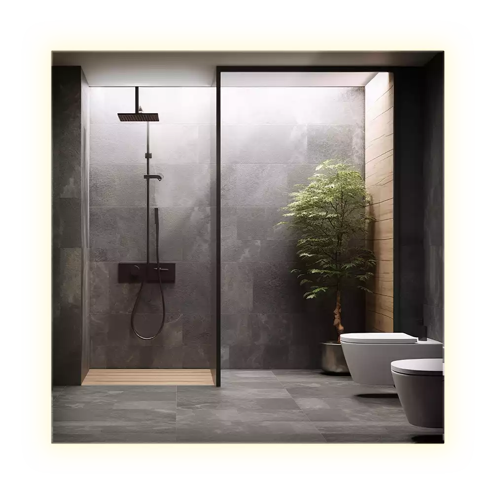 Zrcadlo s led osvětlením náměstí