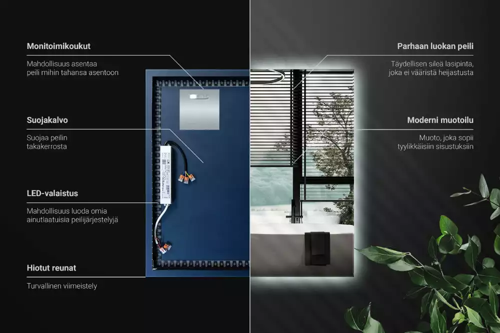 Zrcadlo s led osvětlením náměstí