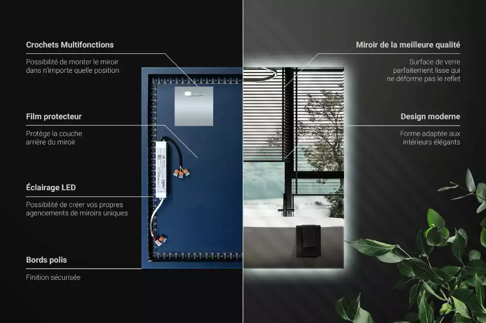 Zrcadlo s led osvětlením náměstí