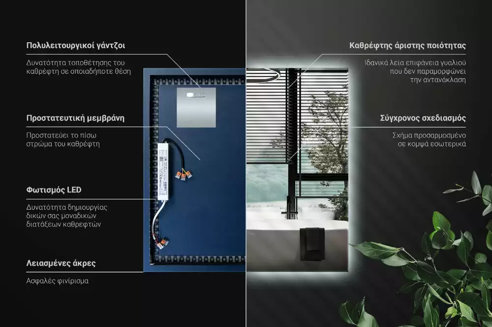 Zrcadlo s led osvětlením náměstí