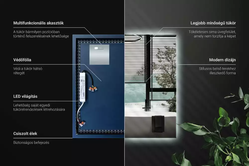 Zrcadlo s led osvětlením náměstí