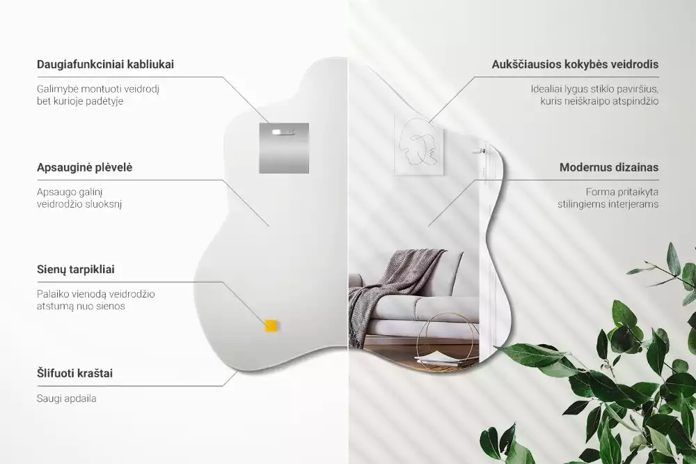 Atypické zrcadlo originál skvrna