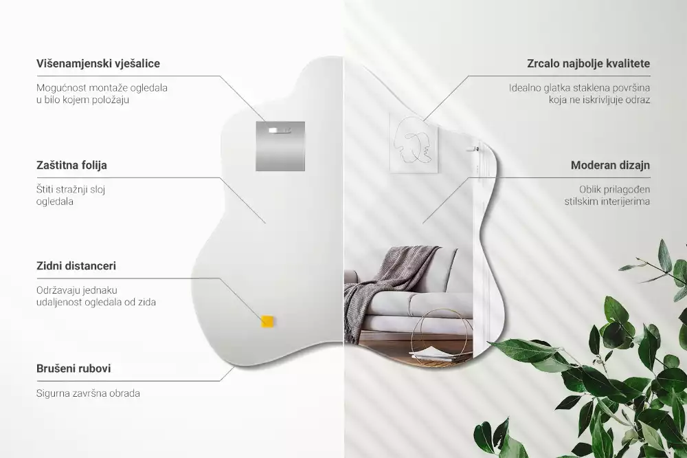 Atypické zrcadlo originál skvrna