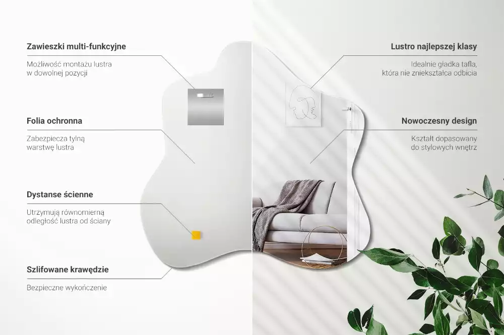 Atypické zrcadlo originál skvrna