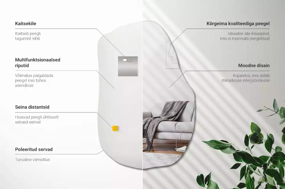 Nepravidelné zrcadlo módním akcentem