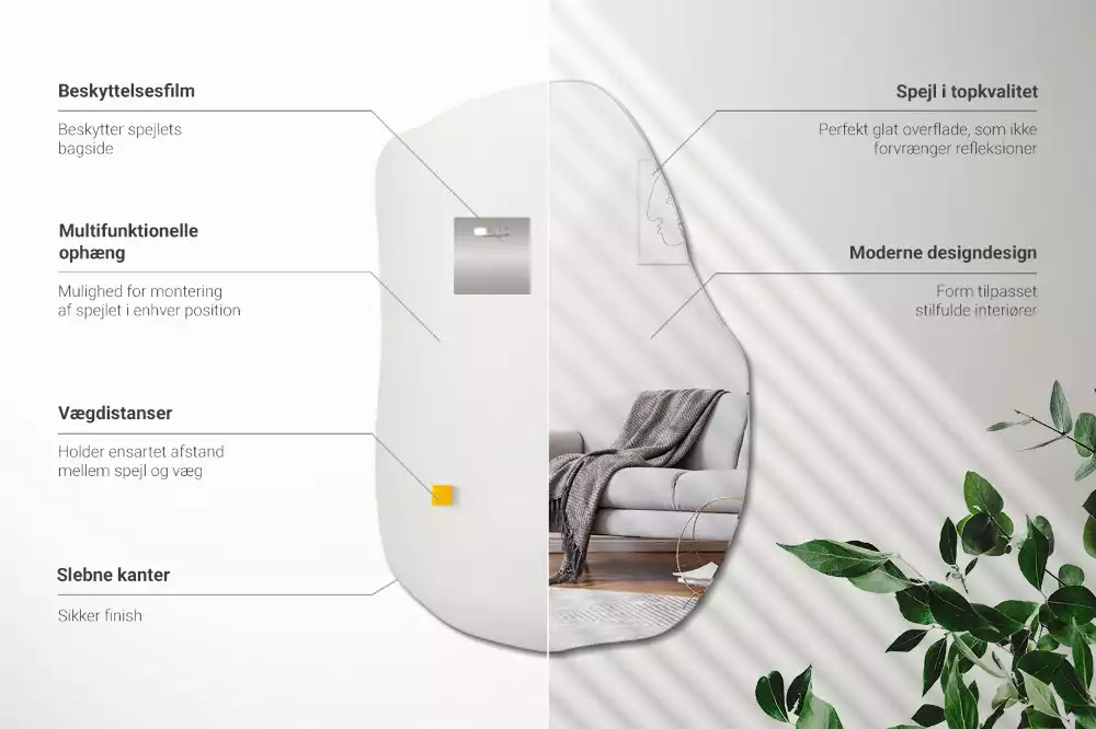 Nepravidelné zrcadlo módním akcentem