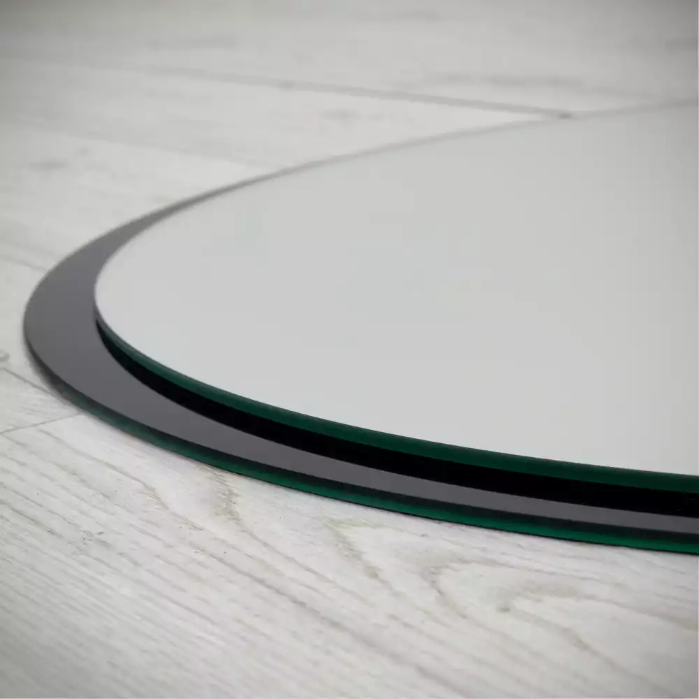 Kulaté zrcadlo závěsné v černém rámu