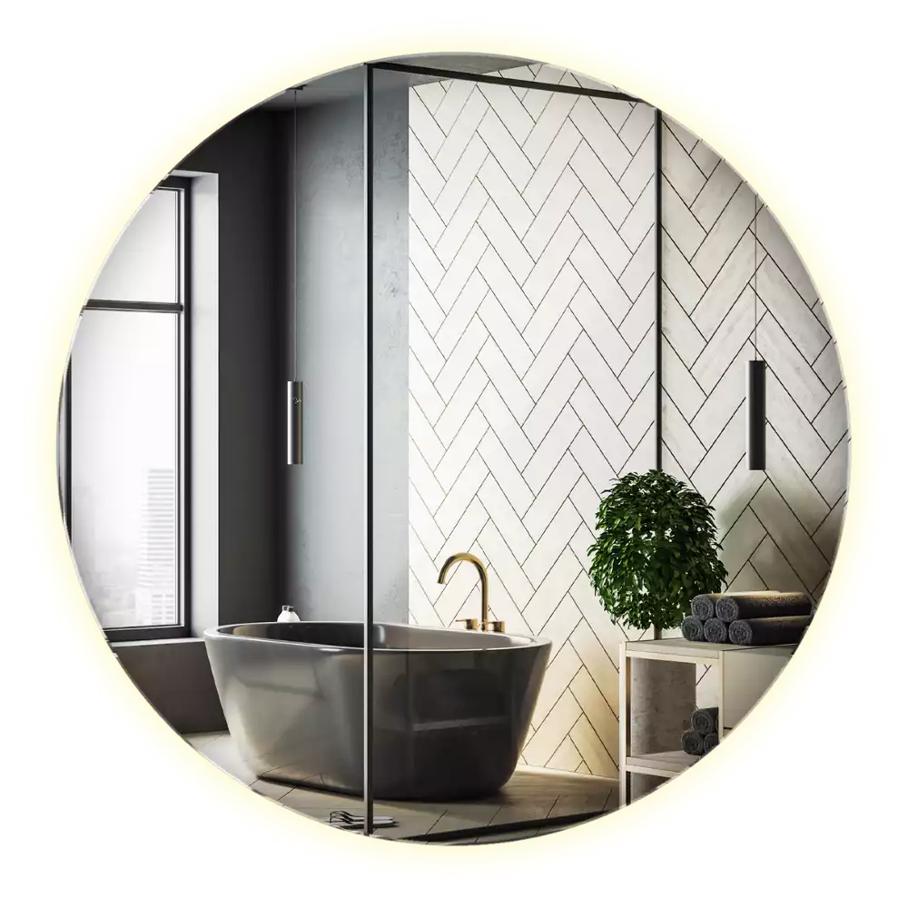 Kulaté zrcadlo s led podsvícením