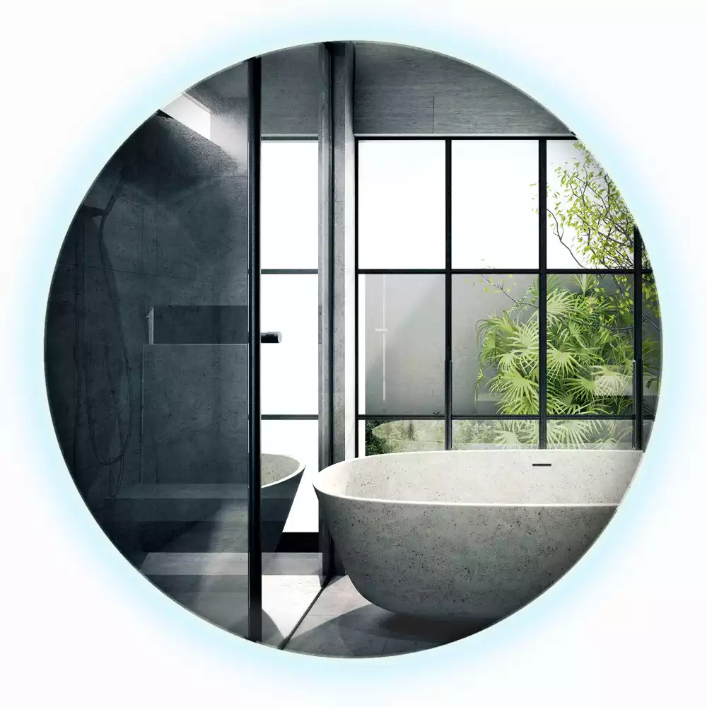 Kulaté zrcadlo s led podsvícením