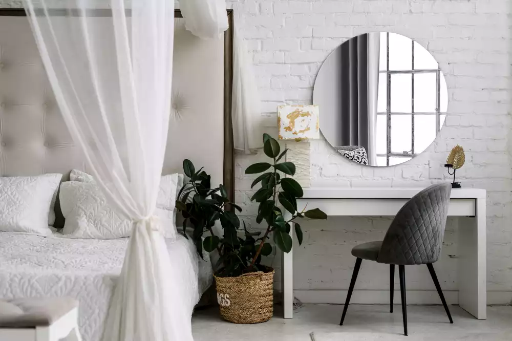 Kulaté zrcadlo nástěnné bez rámu