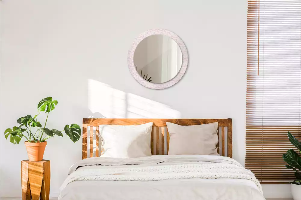 Kulaté dekorační zrcadlo Okvětní lístky