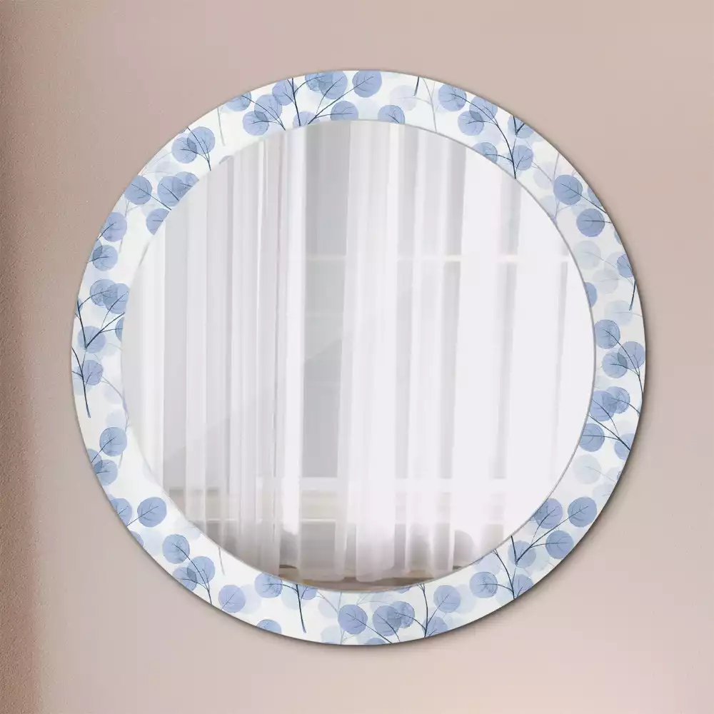 Kulaté dekorační zrcadlo Větve listy