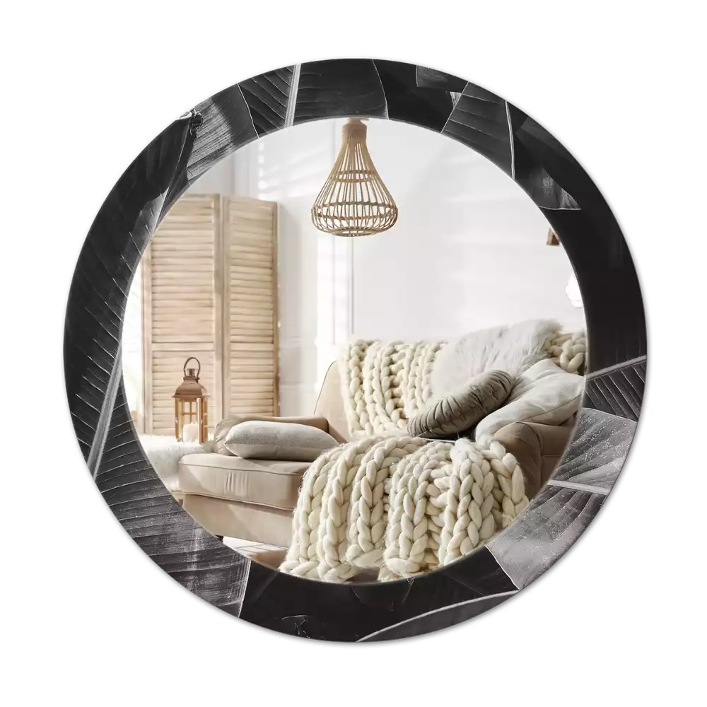 Kulaté dekorační zrcadlo Tropické palmy