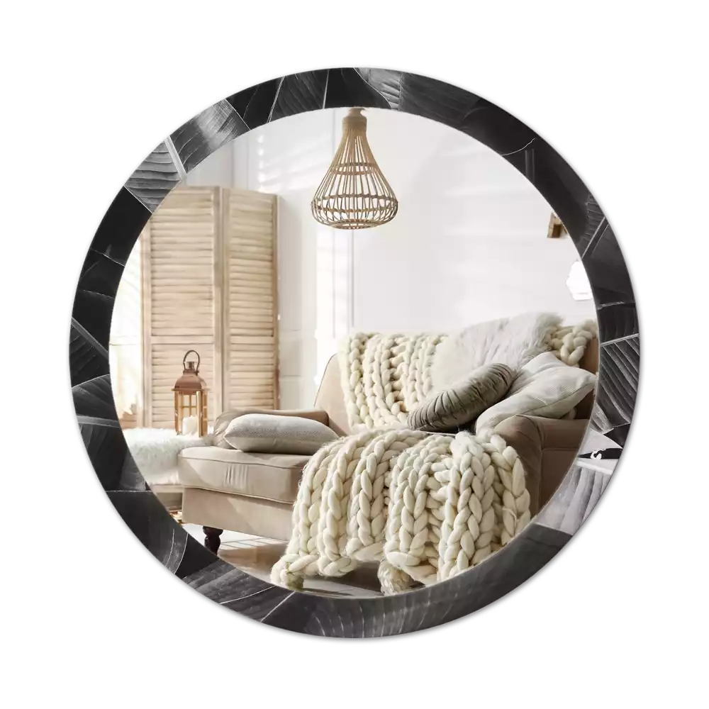 Kulaté dekorační zrcadlo Tropické palmy