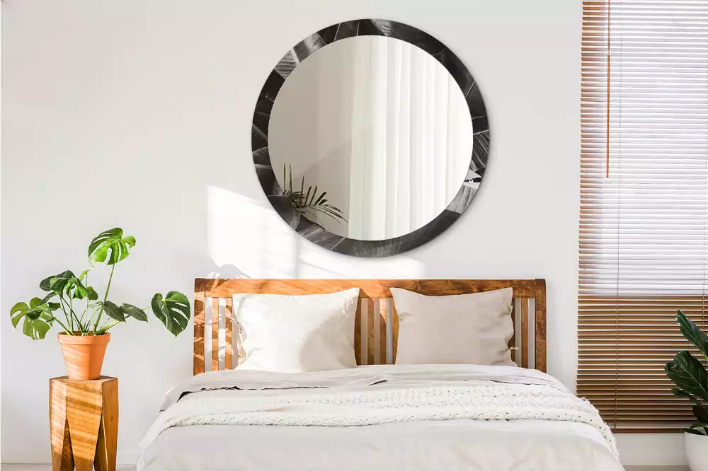 Kulaté dekorační zrcadlo Tropické palmy