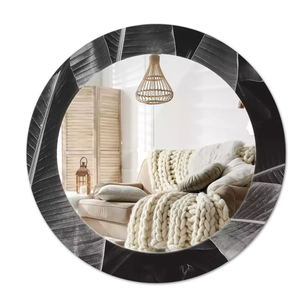 Kulaté dekorační zrcadlo Tropické palmy