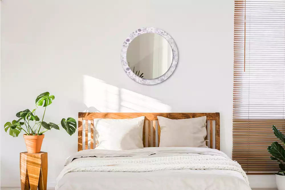 Kulaté dekorační zrcadlo Lebky