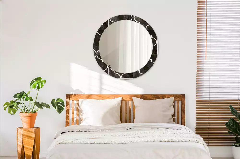 Kulaté dekorační zrcadlo na zeď Starožitný vzor