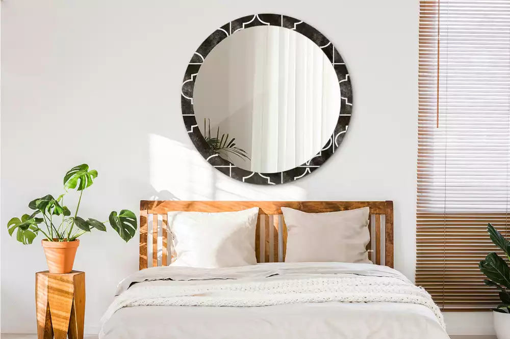 Kulaté dekorační zrcadlo na zeď Starožitný vzor