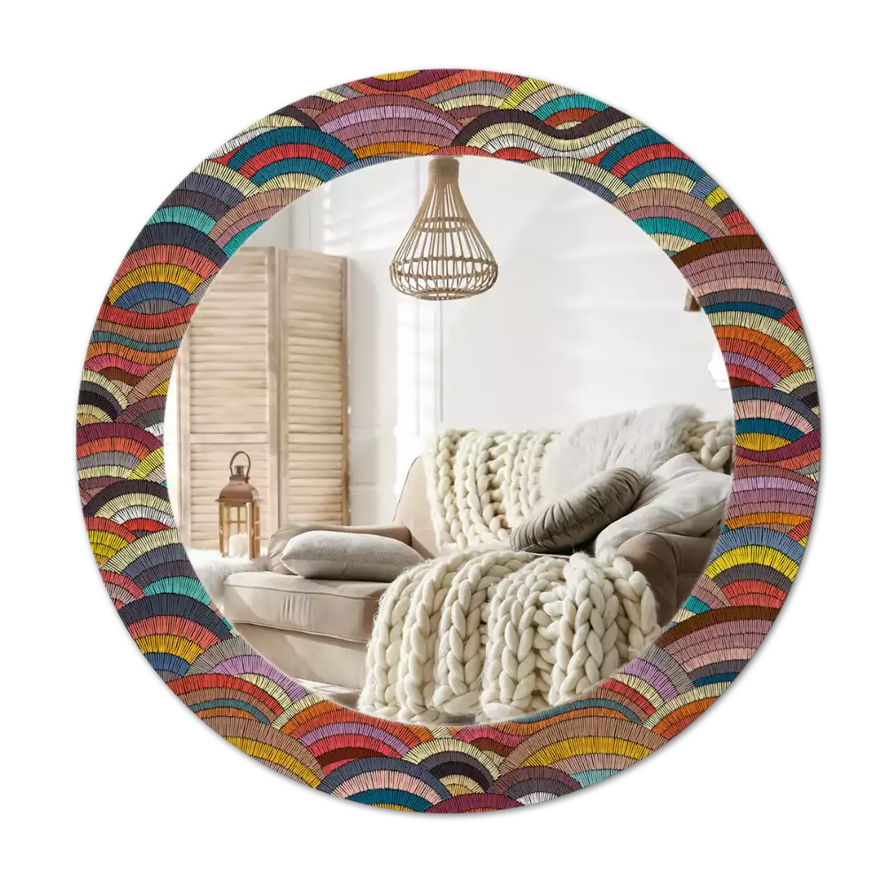 Kulaté dekorační zrcadlo na zeď Ornament