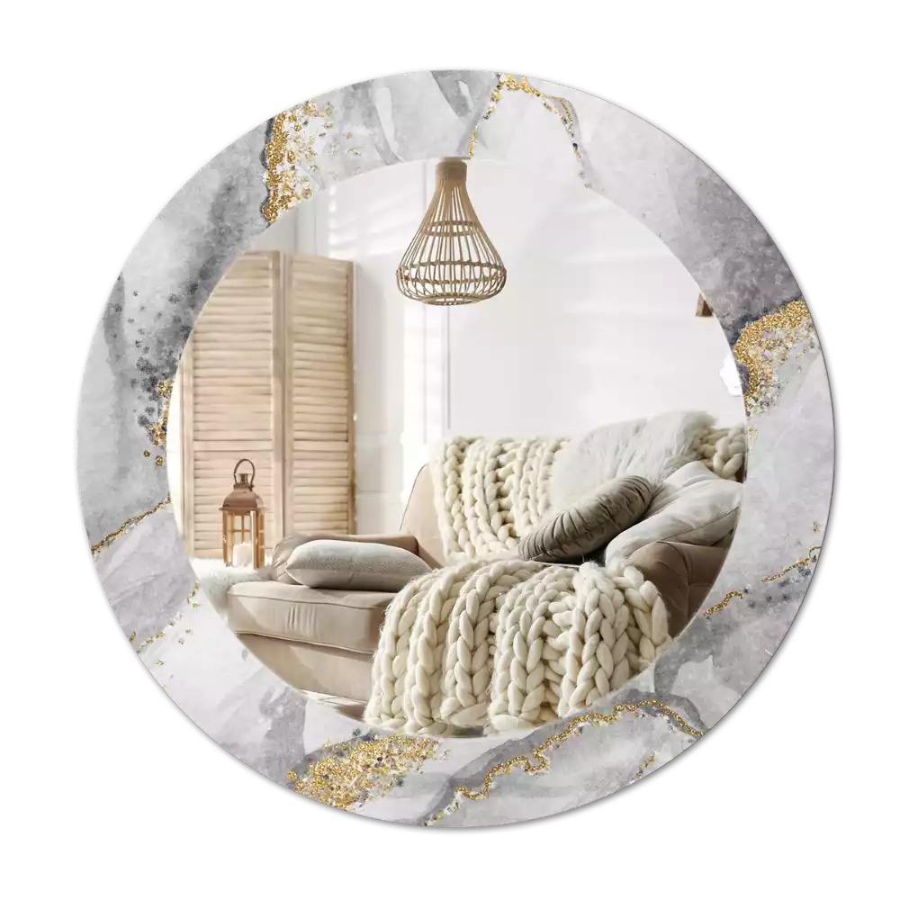 Kulaté dekorační zrcadlo na zeď Mramorový vzor