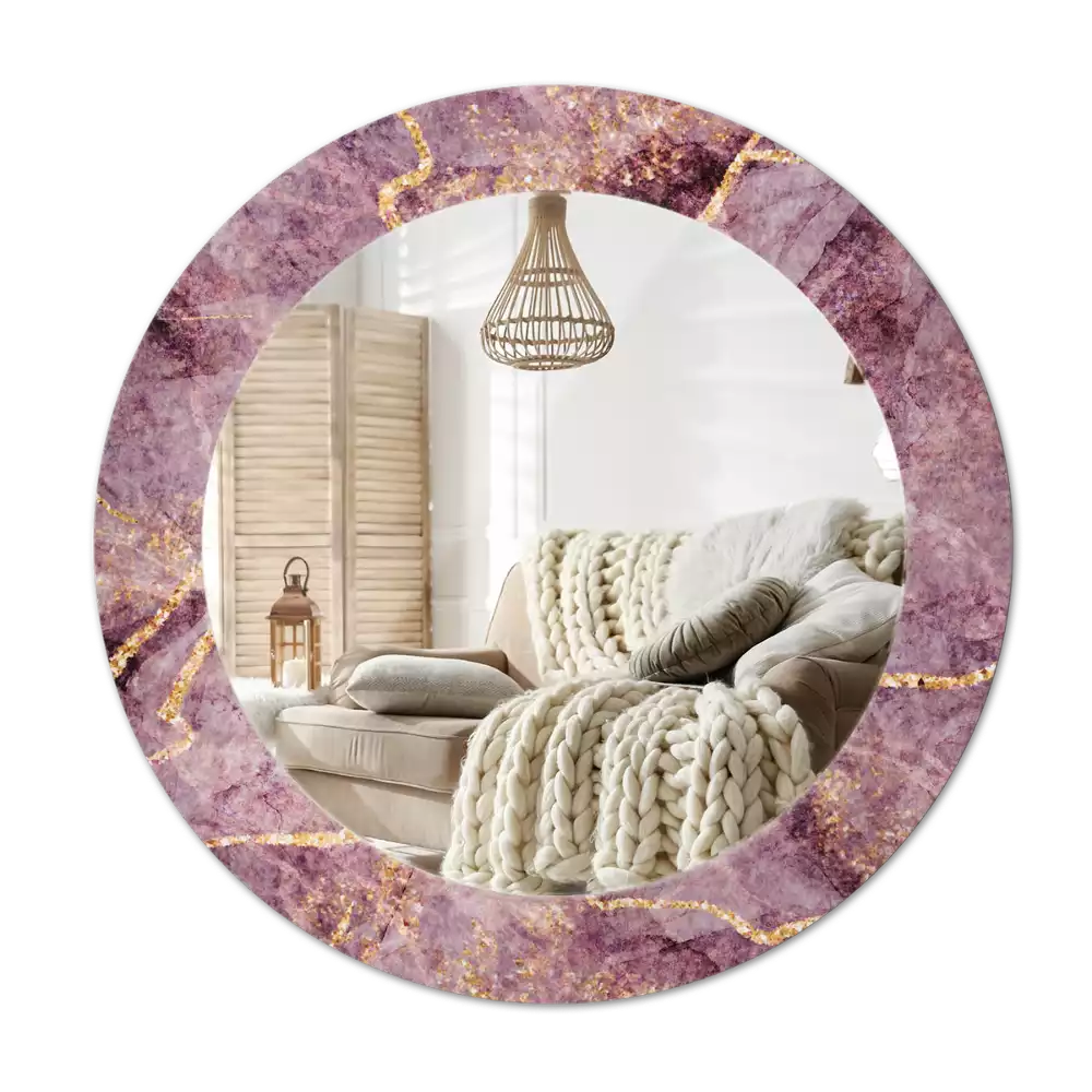 Kulaté dekorační zrcadlo na zeď Imitace mramoru