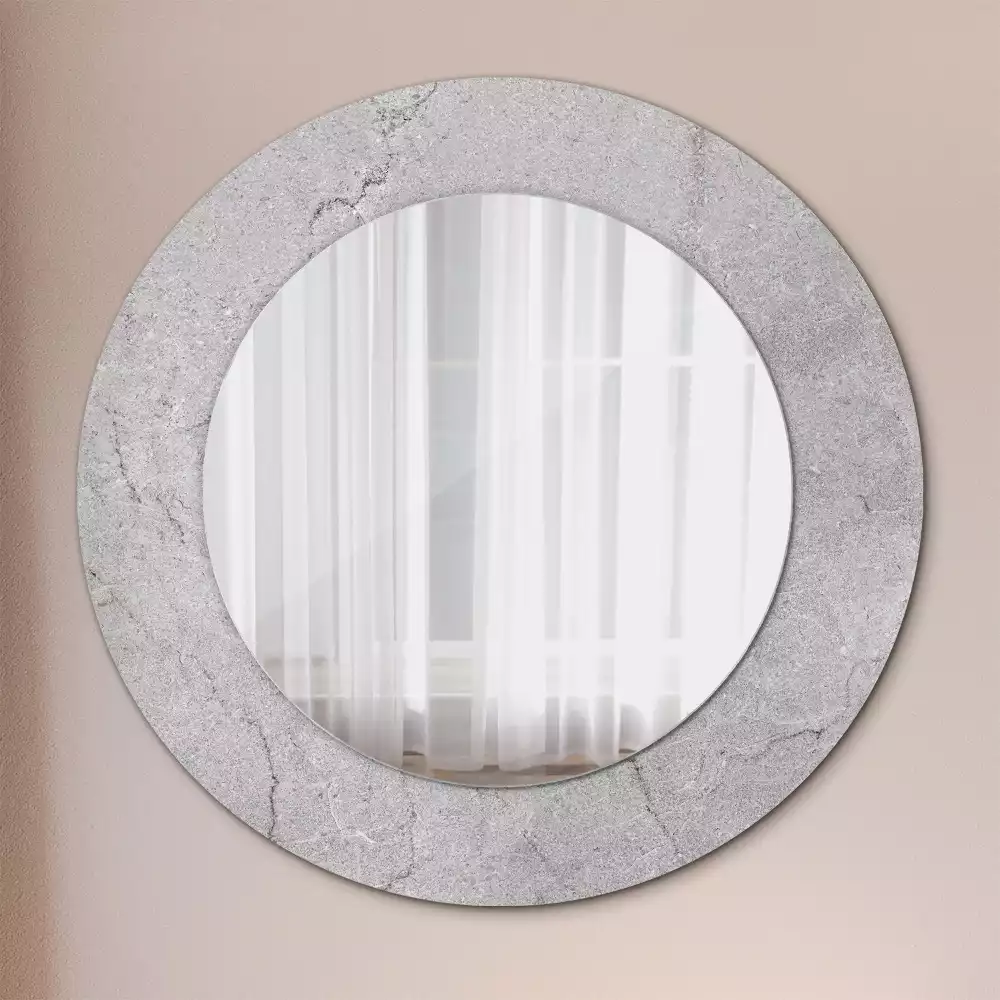 Kulaté dekorační zrcadlo na zeď Šedý cement