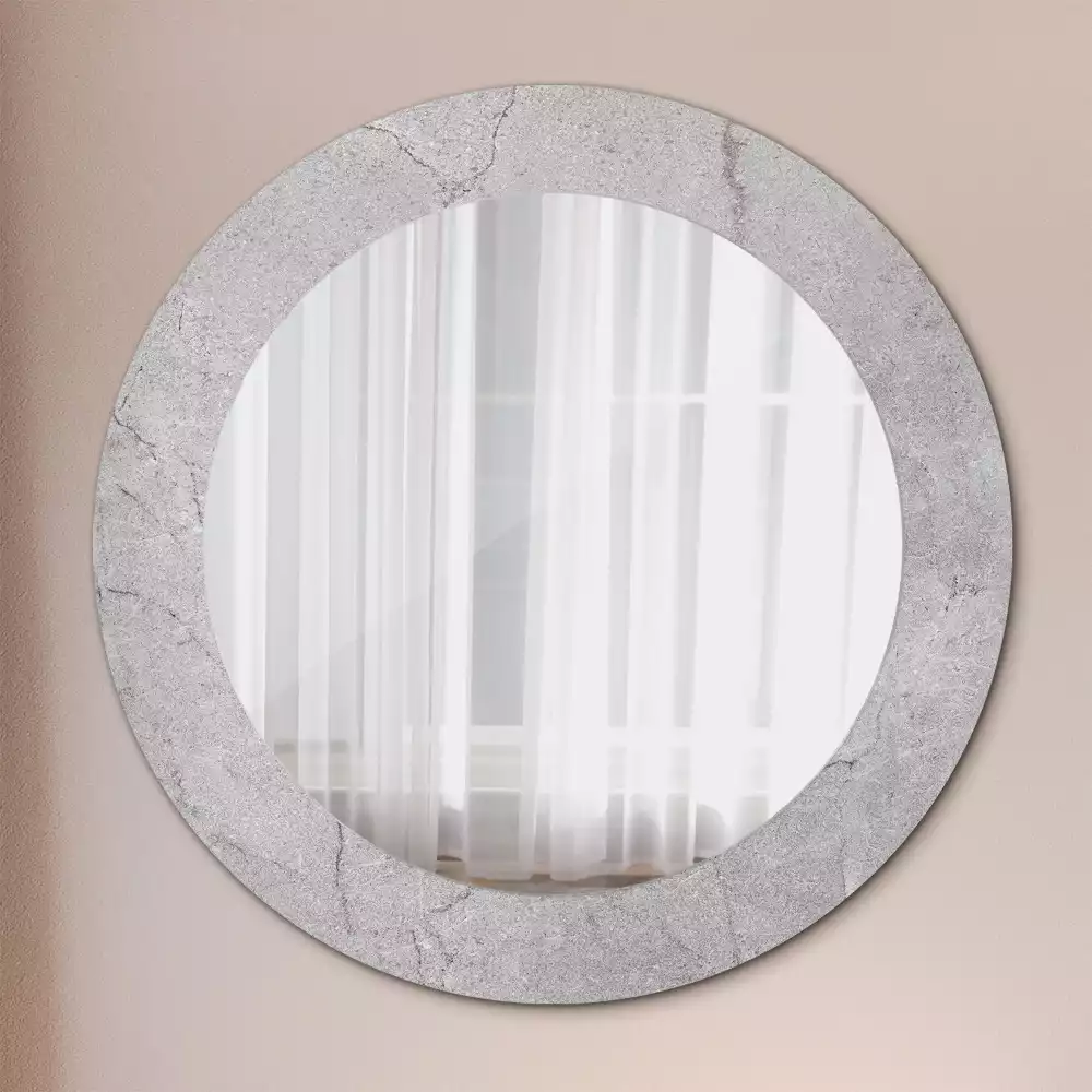 Kulaté dekorační zrcadlo na zeď Šedý cement