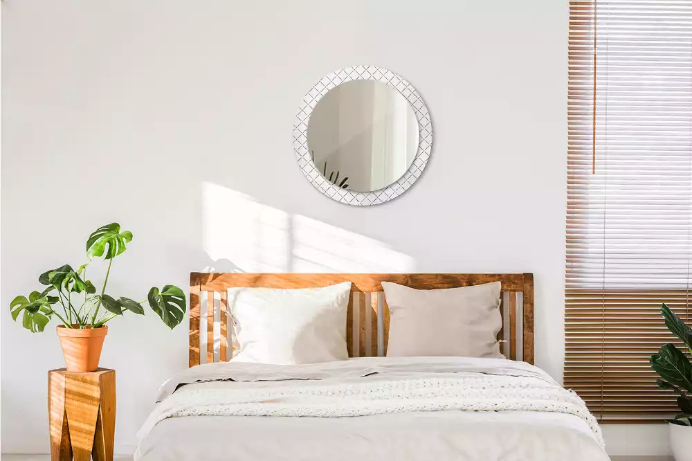 Kulaté zrcadlo s potiskem Křížové čáry