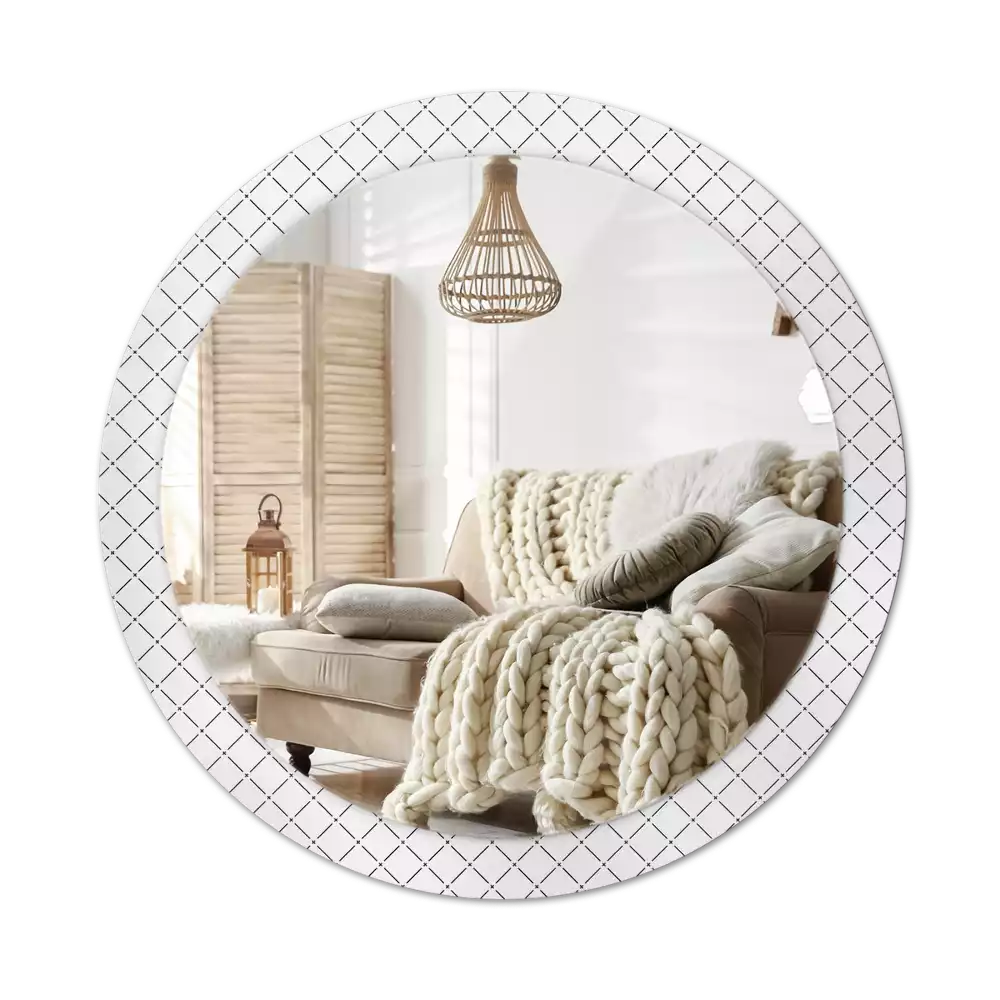 Kulaté zrcadlo s potiskem Křížové čáry