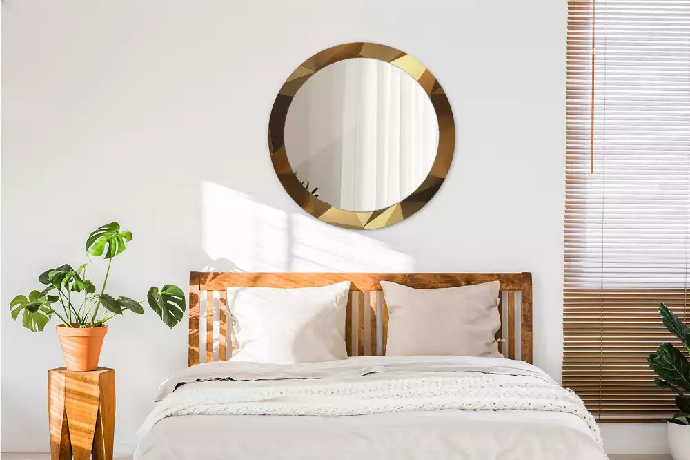 Kulaté dekorativní zrcadlo Geometrický vzor