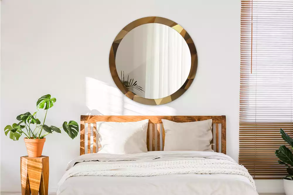 Kulaté dekorativní zrcadlo Geometrický vzor