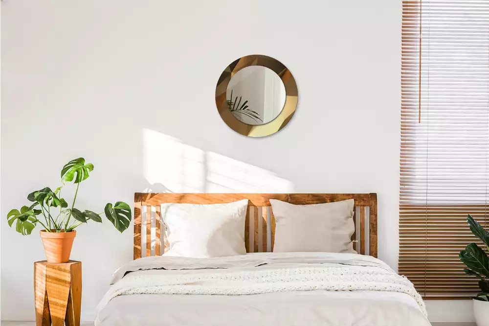 Kulaté dekorativní zrcadlo Geometrický vzor