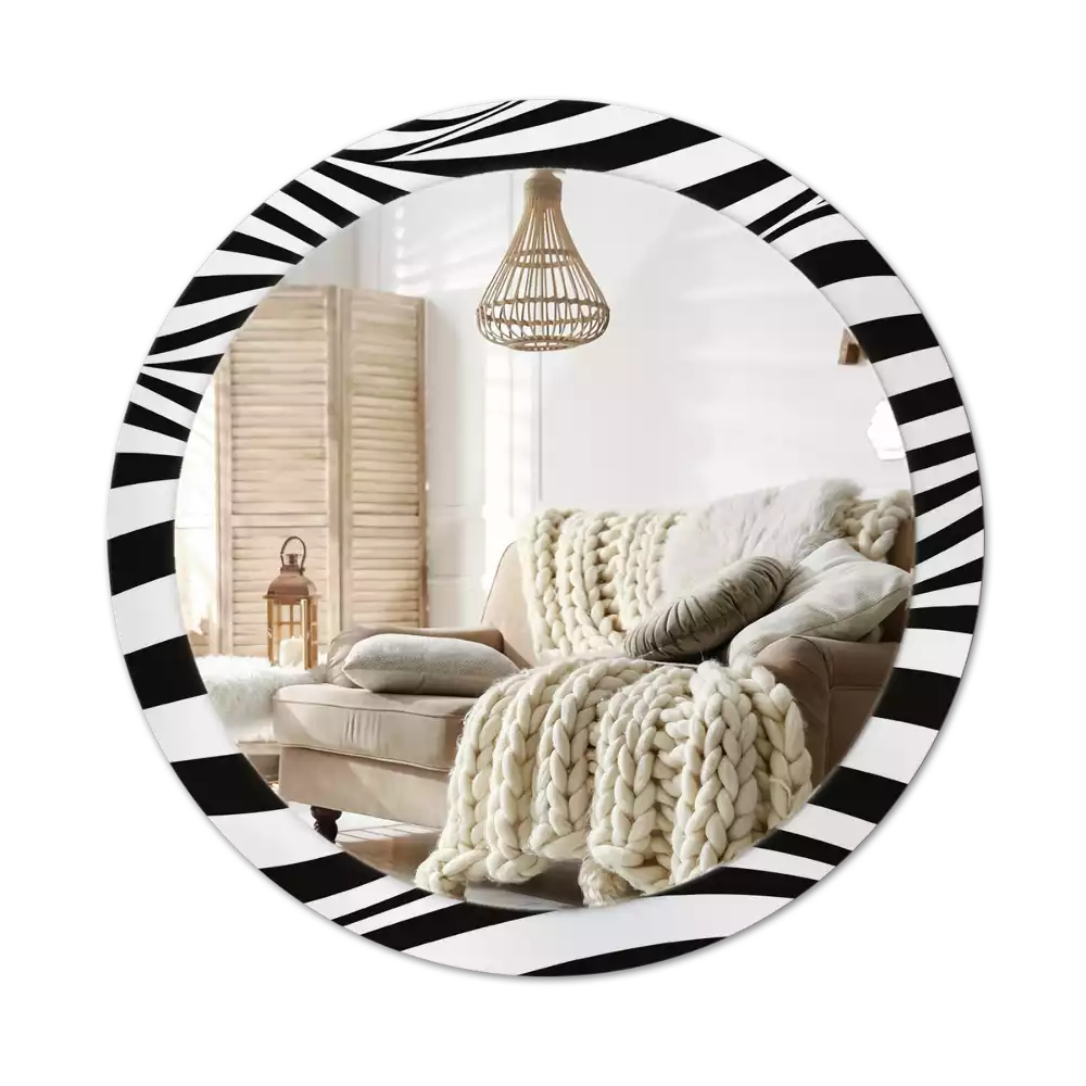 Kulaté dekorativní zrcadlo Abstraktní vlna