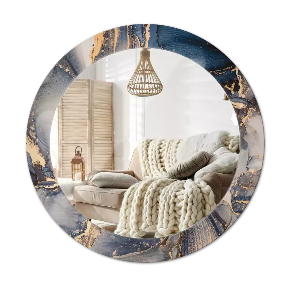 Kulaté zrcadlo s potiskem Abstraktní barvy