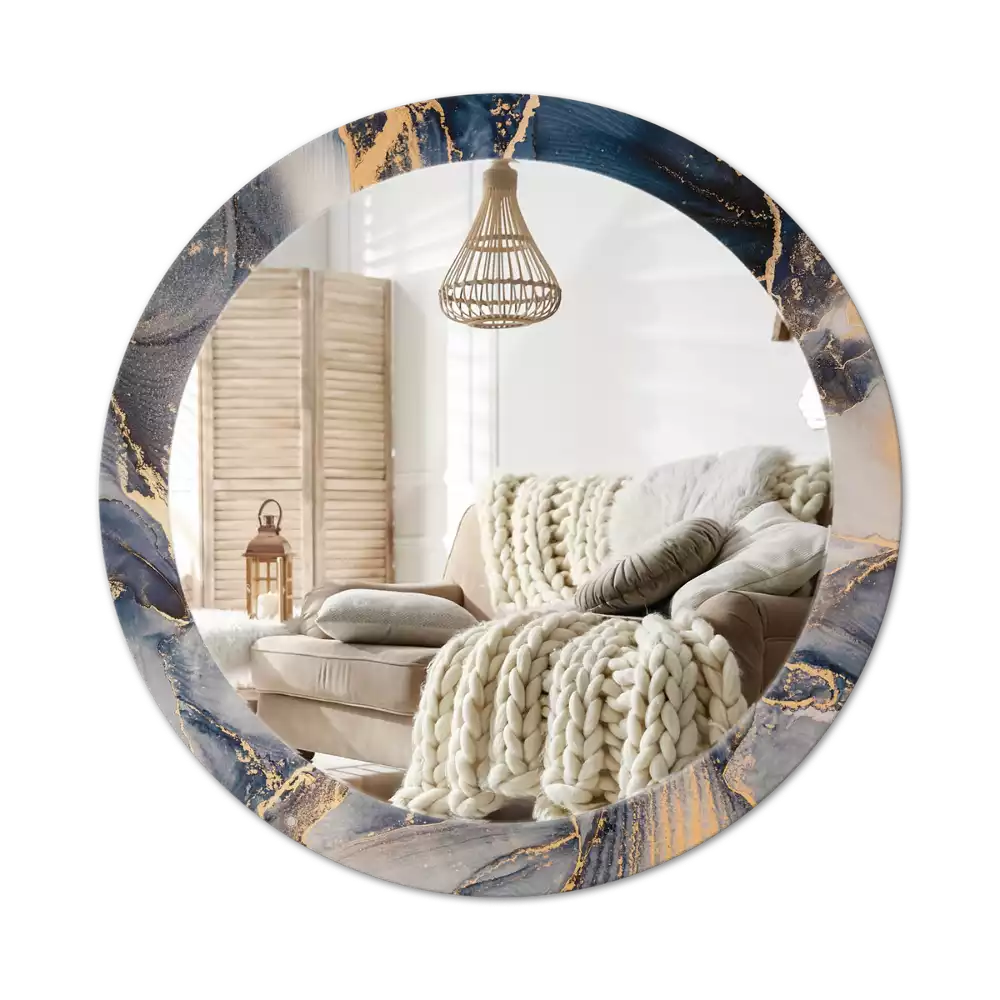 Kulaté zrcadlo s potiskem Abstraktní barvy