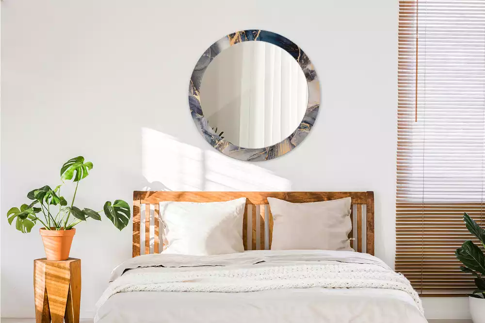 Kulaté zrcadlo s potiskem Abstraktní barvy